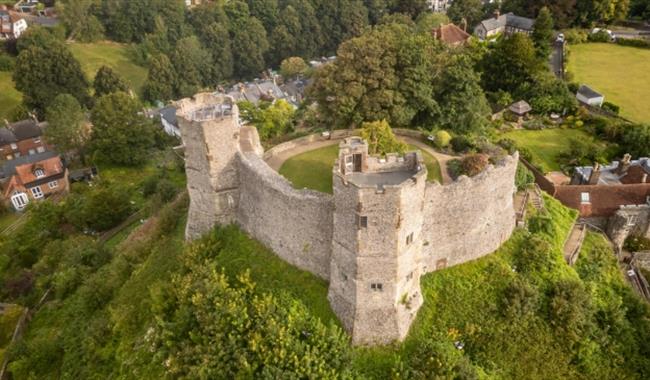 Lewes Castle from the air