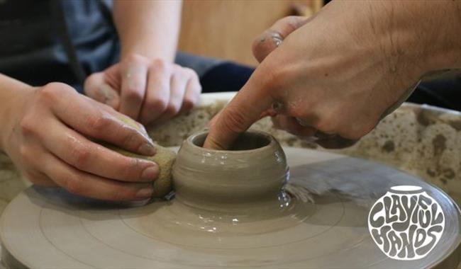 Using a pottery wheel