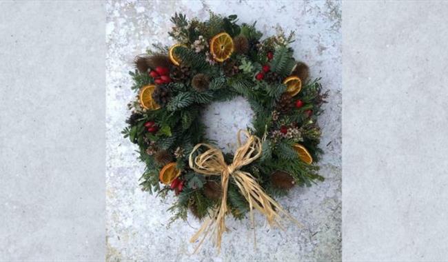 hand made Christmas wreath