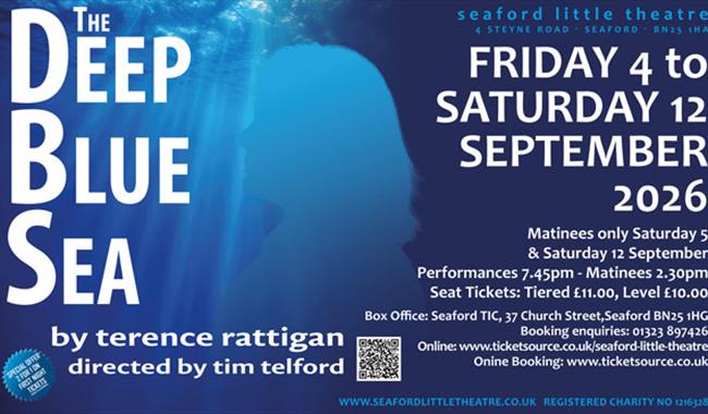 Blue under the sea image poster with event details