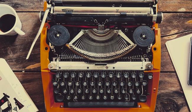 Old fashioned typewriter