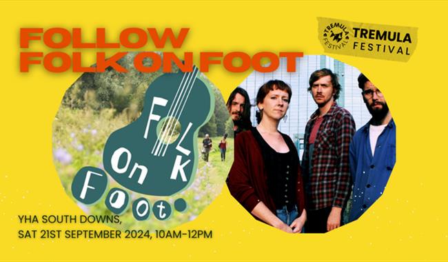 poster featuring musicians Folk on Foot