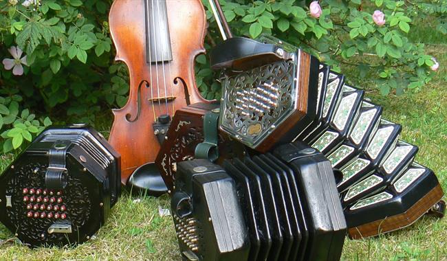 Squeeze box musical instruments
