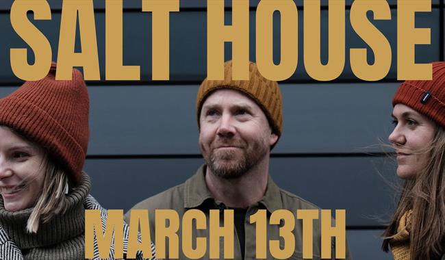 poster featuring band members of Scottish group Salt House