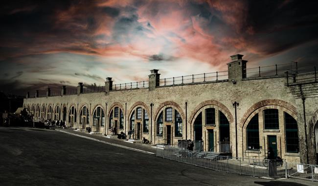 Newhaven Fort looking spooky under a dark sky