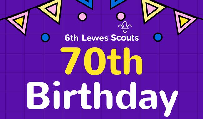 Purple poster with bunting