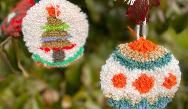 Tufted Christmas decorations