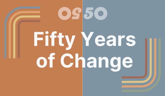 Fifty years of change logo
