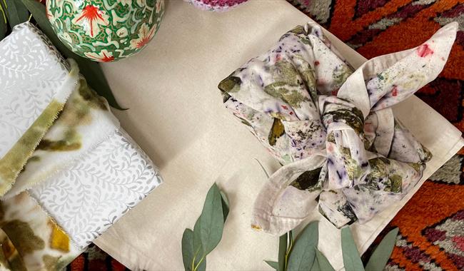 Furoshiki wrapped gifts