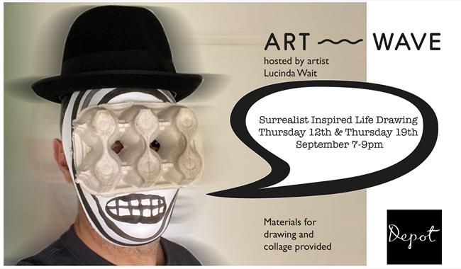 Painted face with egg box eyes and trilby hat
