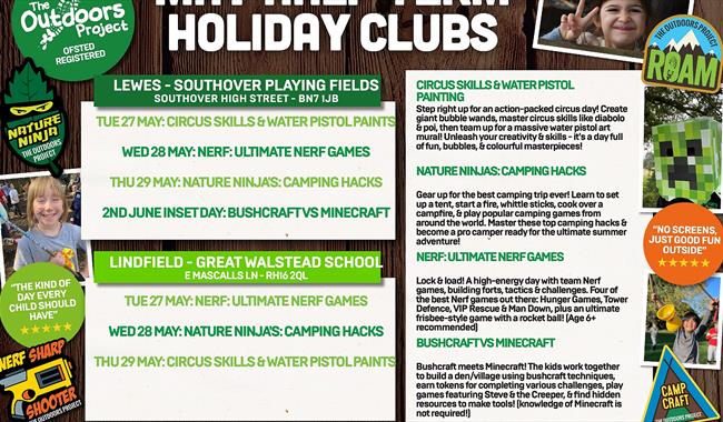 Poster with details of holiday club activities