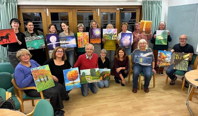 Artists with their work in Kingston, Lewes