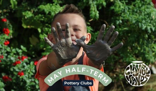 boy with muddy hands!