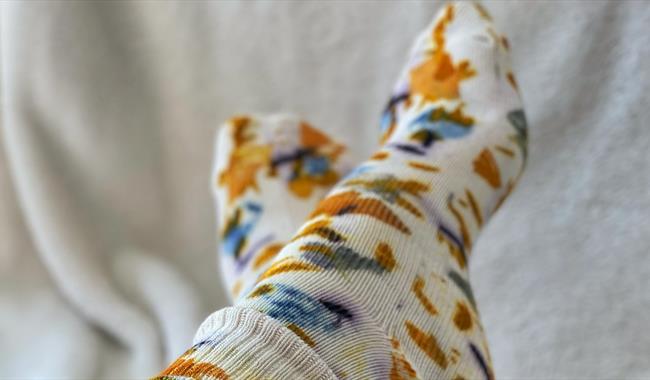 Botanically dyed socks!