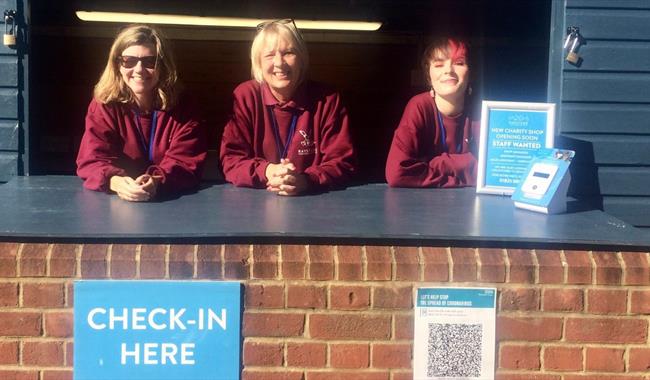 Staff ready to welcome visitors at Raystede