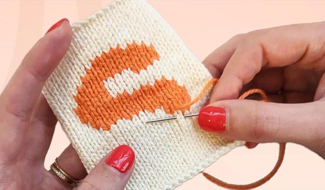 Darning a monogram patch