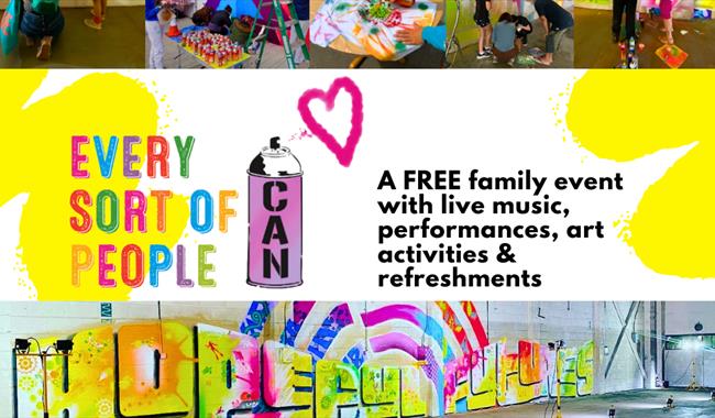 Colourful poster for family event