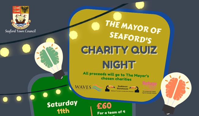 Poster featuring details of Mayor's Quiz Night