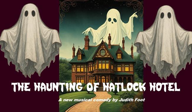 Ghosts pictured with a hotel
