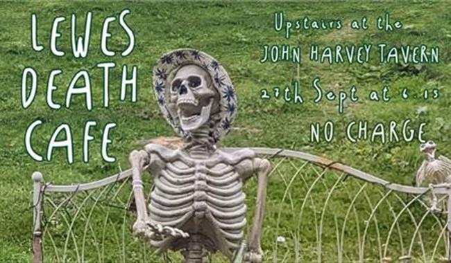 Skeleton on a bench