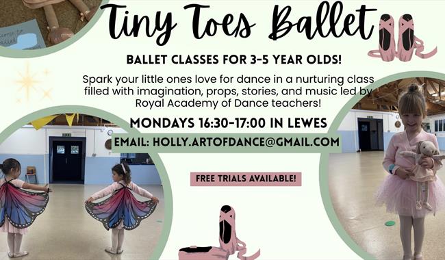 Details with little girls in pink ballet attire