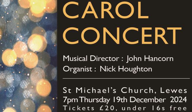 Christmas lights with concert details
