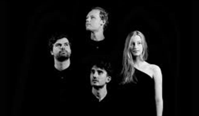 Black and white photograph of the Fibonacci Quartet
