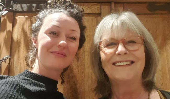 Folk musicians - Cathy Barclay and Sandra Yarwood