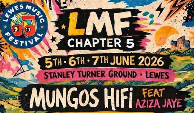 Poster with details of Lewes Music Festival