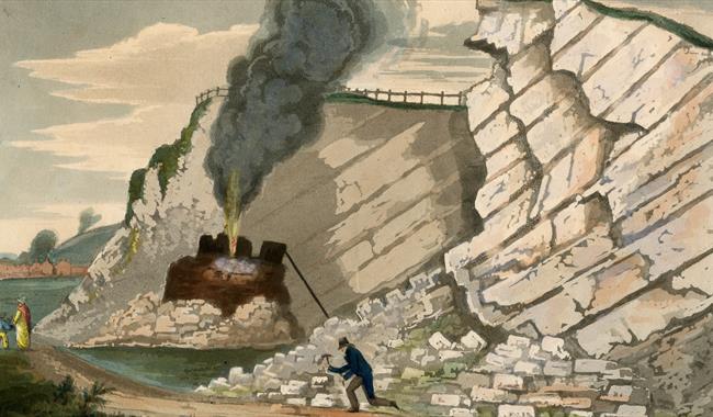Historic image of a quarry

