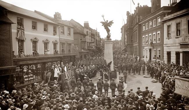 Wartime crowd central Lewes