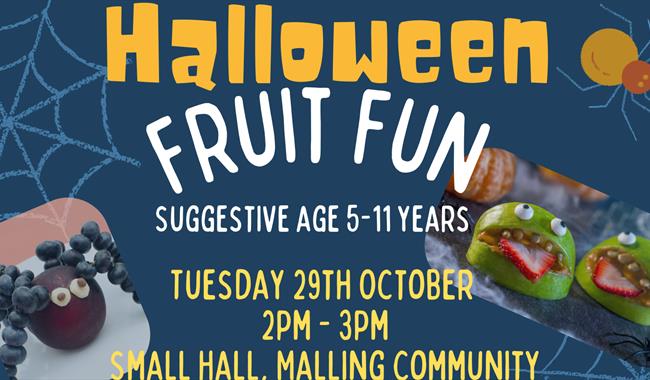 Halloween monsters made from fruit!