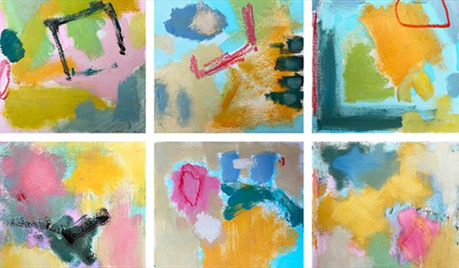 Series of abstract paintings