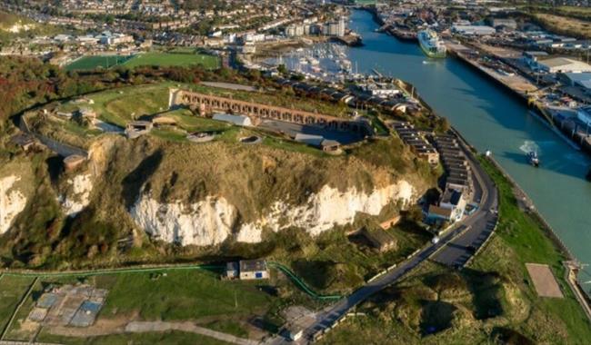 Newhaven fort photographed from the air