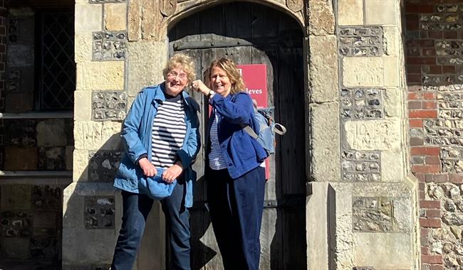 Mary and Kim, guides who lead the Lewes Guided Walks