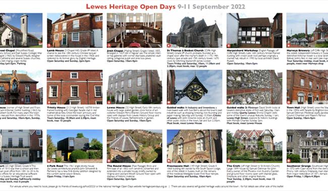 Heritage Open Days venues poster