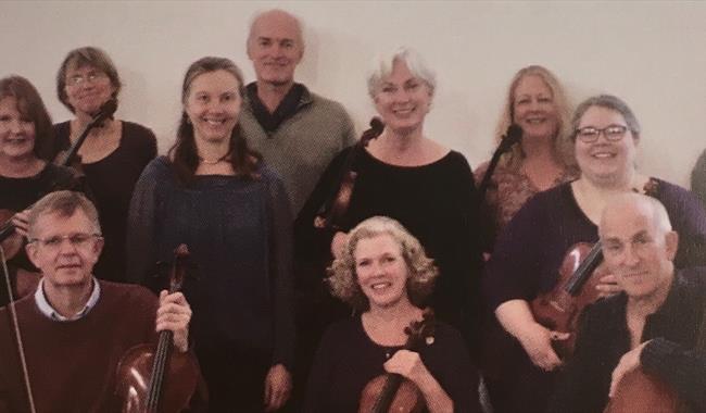 Corelli ensemble with their musical instruments