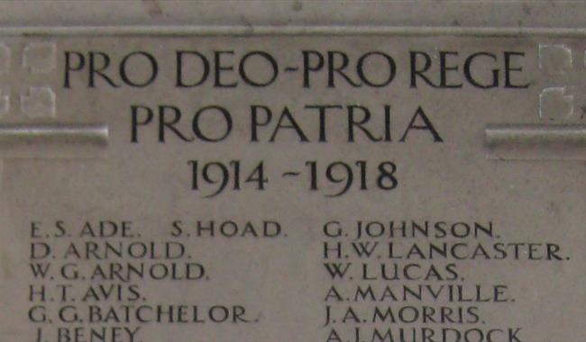 Lewes History Group: War Memorials of St John-sub-Castro