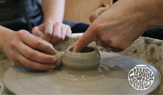 Using a pottery wheel