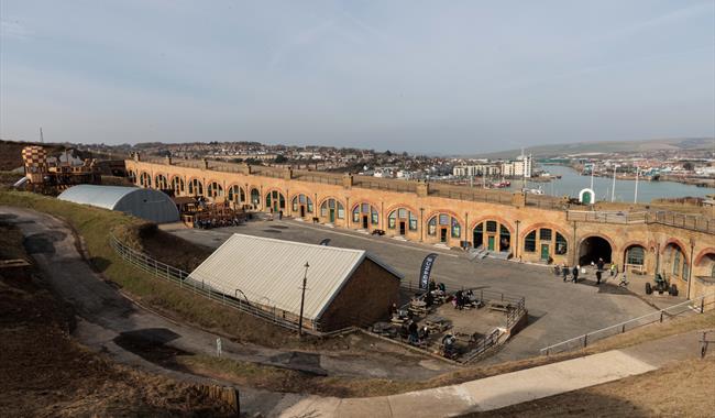 Aerial view of the Fort and harbour