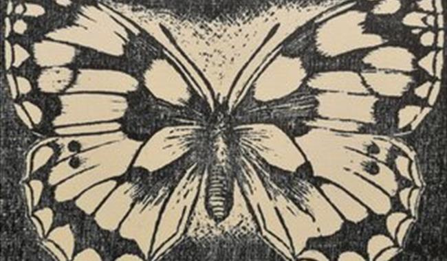 Woodcut butterfly