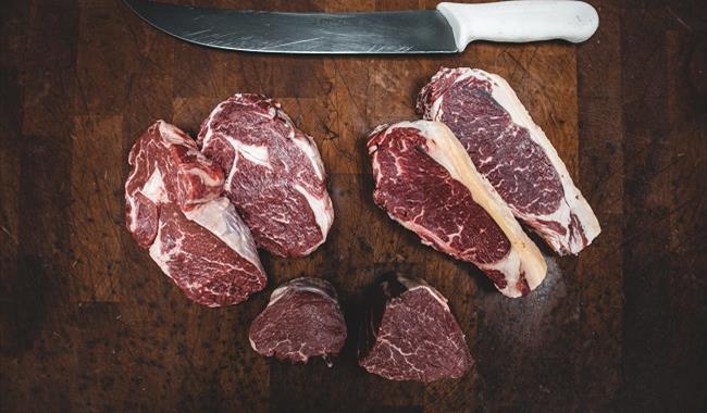 Steaks on the butchers block
