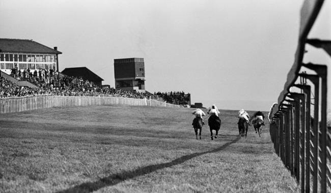 Black & white photo of the Old Racecourse