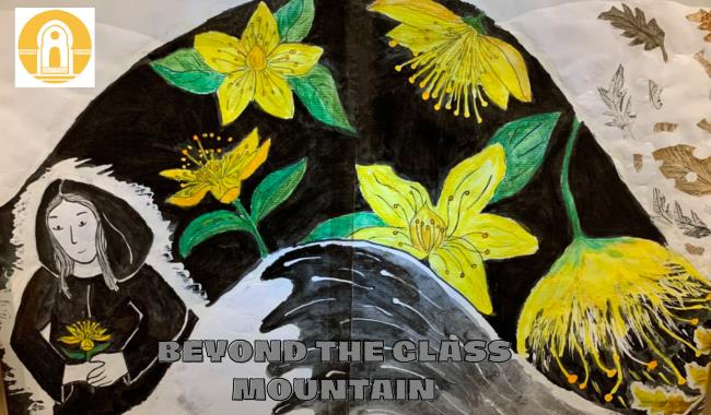 Female figure with flowers illustration