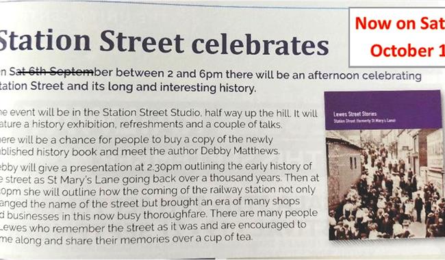 Cutting showing details of event
