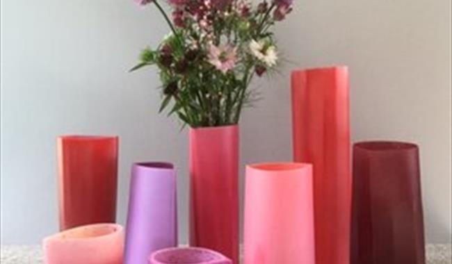 Pink vases