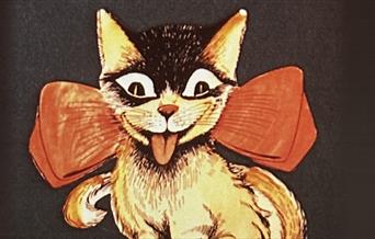 illustration of a valentine cat