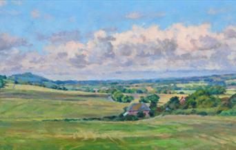 Sussex landscape painted by Michael Cruickshank