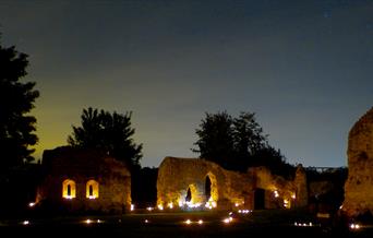 Lewes Priory by candlelight