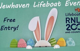 Easter bunny ears and Easter eggs